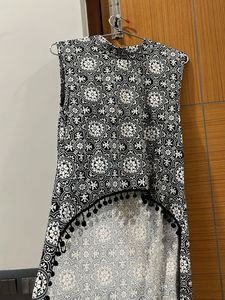 Black &amp; White Printed Dress