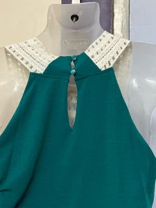 Chochet Green Designer Top