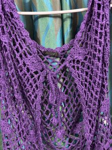 deep purple crochet overlay top 💜