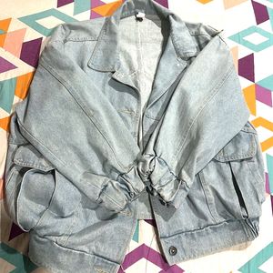 Vintage Patched Work Denim Jacket Oversized