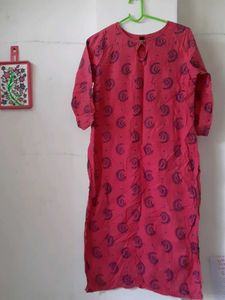 Pink Printed Kurta