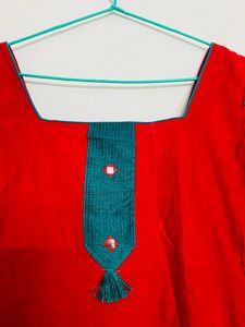 Red Kurtha Top