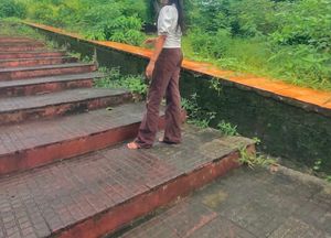Brown Flared Pants
