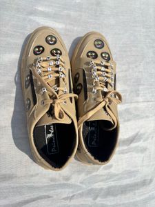 Trendy Beige Casual Sneakers