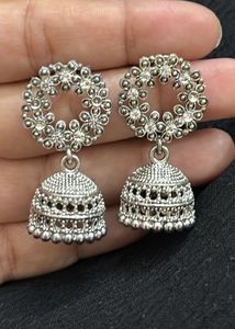 Silver Jhumka Earrings