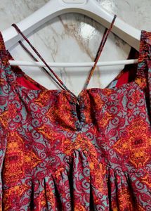 Boho Chic Red Print Dress