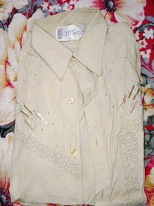 FairSet Cream Embroidered Shirt