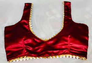Maroon Satin Saree Blouse ||Navratri Special🫶