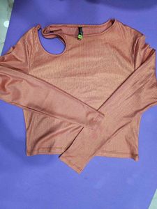Cut Out Long Sleeve Top