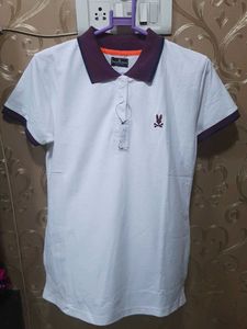 Stylish White Polo T-Shirt