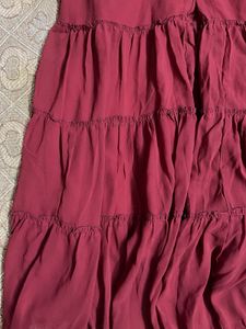 Maroon Unused Sharara Set