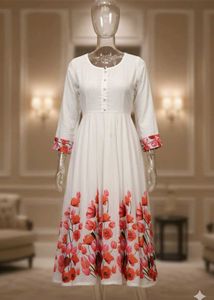 Floral Print  Anarkali Kurta