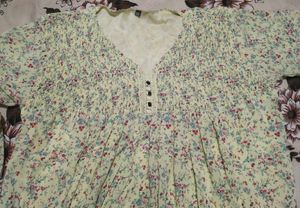 Yellow Short Kurti/Top