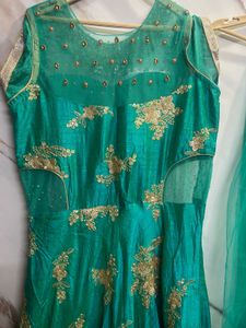 Emerald Green Anarkali Dress