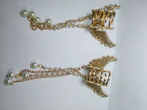 2 Pcs Korean Style Metal Hair Claw/ Clutcher