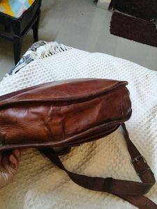 raw leather slingbag