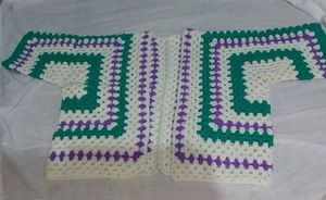 Handmade Crochet Granny Square Cardigan