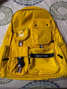 Benetton Yellow Backpack