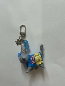 Popcorn Cat Keychain