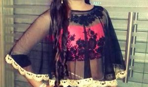Beautiful Designer Saree Two Colour Net Design