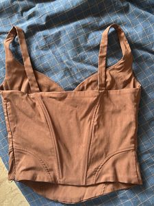 Zara Brown Corset Top