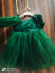 Party Wear Green Frock