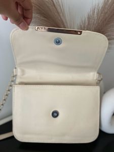 Beige Sling Leather Bag