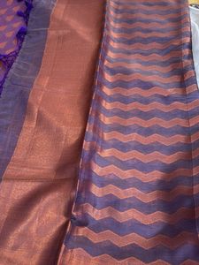 Purple Banarasi Set with Copper Zari