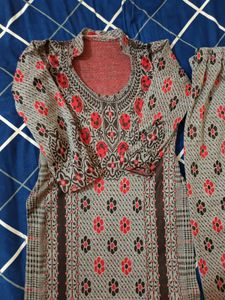 Beautiful Winter Kurta Pant Set