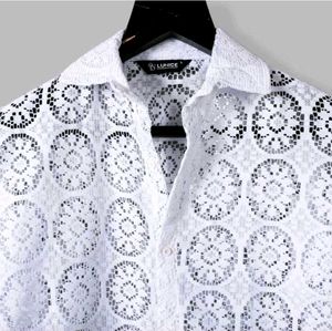 Loose Fit White Lace Shirt