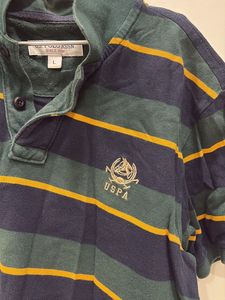 Green and Navy Stripes Tshirt