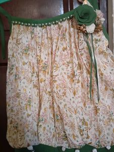 Girls Midi Dress And Butterfly Croptop