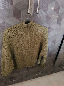 Stylish Green Knit Sweater