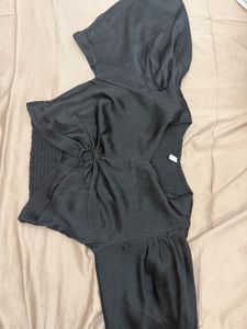 Black Flutter Sleeve Top