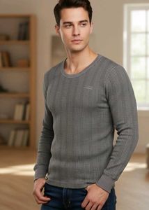 Men's Grey Thermal Top