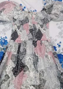 Patchwork Print Mini Dress