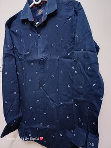 Printed Navy Blue Shirt ( L - Size )💙