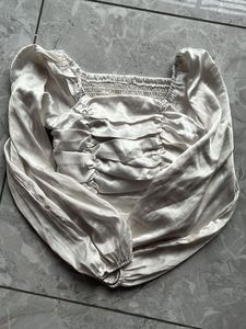 Satin Long Sleeve Top