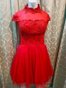 Red Lace Party Dress