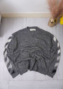 Off-White Grey Knit Sweater