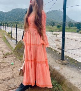 Label Ritu Kumar Peach Dress (BRAND NEW)