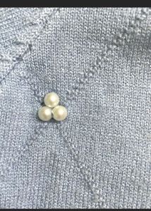 Blue Beaded Cardigan Korean Style