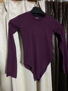 Burgundy Long Sleeve Bodysuit