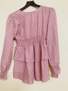 Polka Dot Pink Top: dress