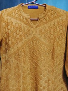 Orange Woollen Kurta