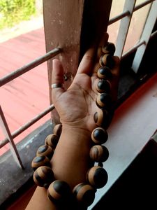 Brown Wooden Beaded Necklace🙌🙈