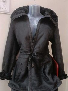 IMPORTED 💖 PREMIUM 😎Black Jacket with Fur Lining