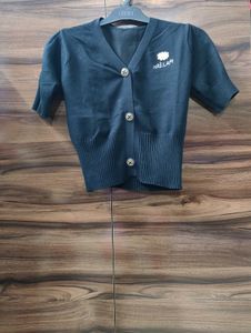 Stylish black Cropped Cardigan