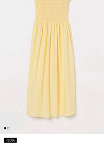 strappy smocked yellow h&amp;m preloved dress
