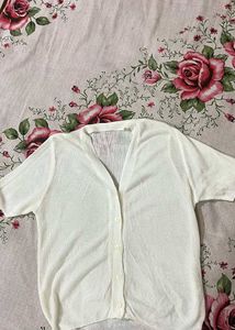 Pretty Korean Off White Top